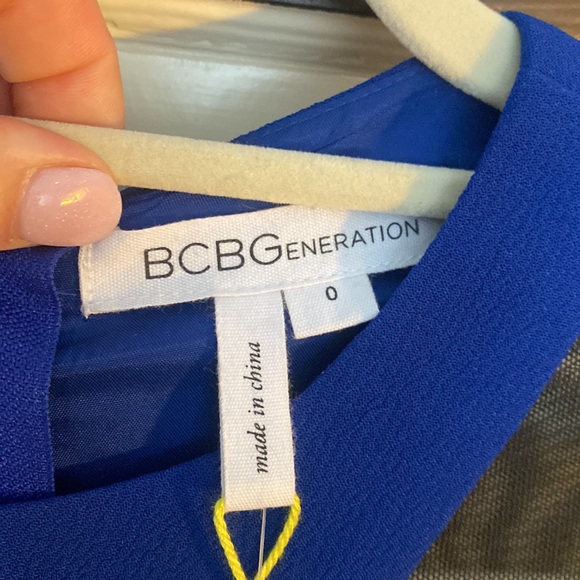 Blue and Black Mesh BCBGeneration Dress Size 0 - Picture 3 of 4